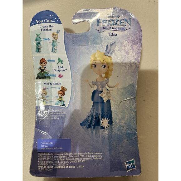 Disney Princess Hasbro Little Kingdom Snap-Ins Frozen ELSA Mini Doll Figure - Picture 2 of 2